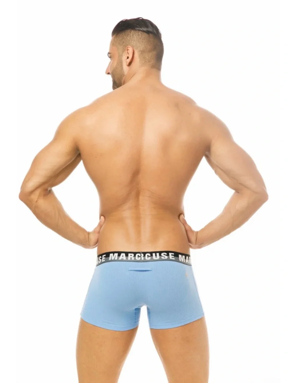 “Marcuse” Light Blue Ribbed “Empire Trunk”